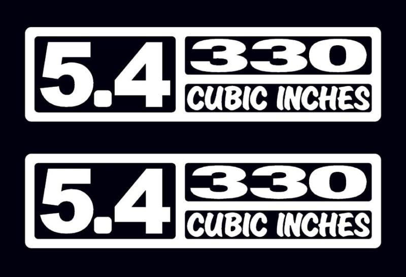 2 v8 5.4 liter / 330 cubic inches decal set emblem window stickers fender badges