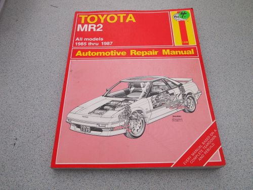 Haynes toyota mr2 1985 1986 1987 owner&#039;s workshop all models repair manual