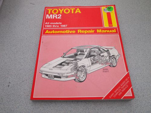 Buy HAYNES TOYOTA MR2 1985 1986 1987 OWNER'S WORKSHOP ALL MODELS REPAIR