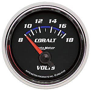 Autometer 6192 cobalt voltmeter gauge 8-18 volt