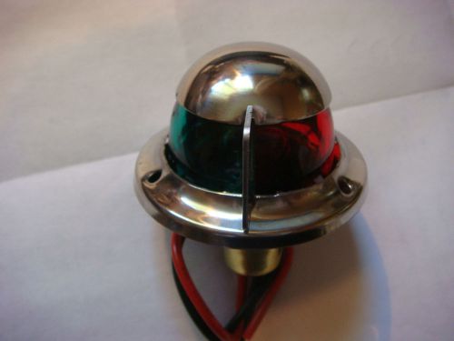 Vintage type stainless boat navigation bow light bubble chris craft combo new