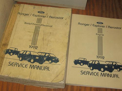 1992 ford ranger aerostar explorer factory shop service manual set of 2