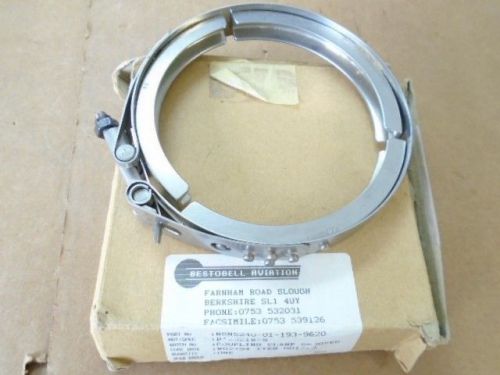 1 ea bestobell grooved band clamp coupling p/n: ba25218-9 for various aircraft