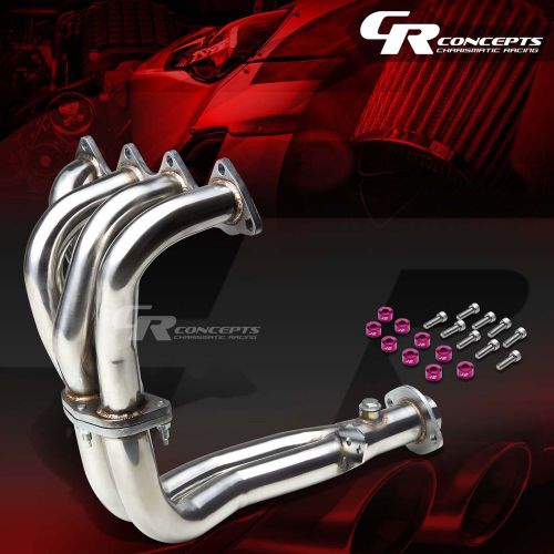 J2 for 94-01 integra exhaust manifold racing header+purple washer cup bolts