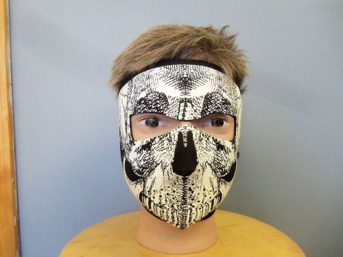 Cold weather skull mask glow in the dark reverse to black