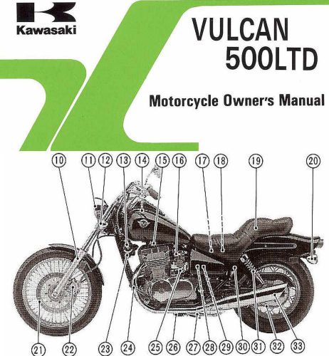 1997 kawasaki vulcan 500ltd motorcycle owners manual -vulcan 500 ltd en500c2