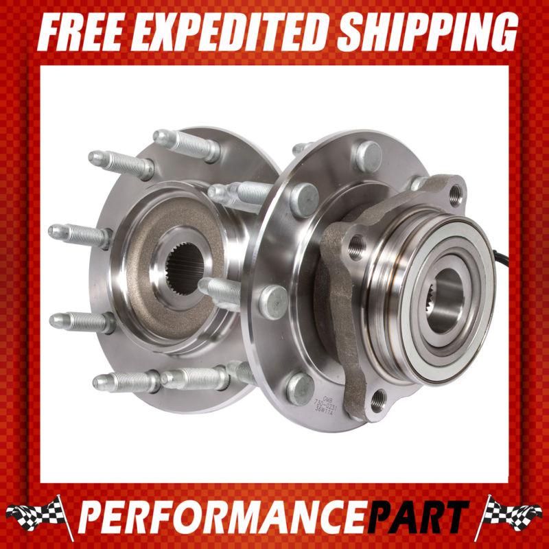 2 new gmb front left and right wheel hub bearing assembly pair w/ abs 730-0231