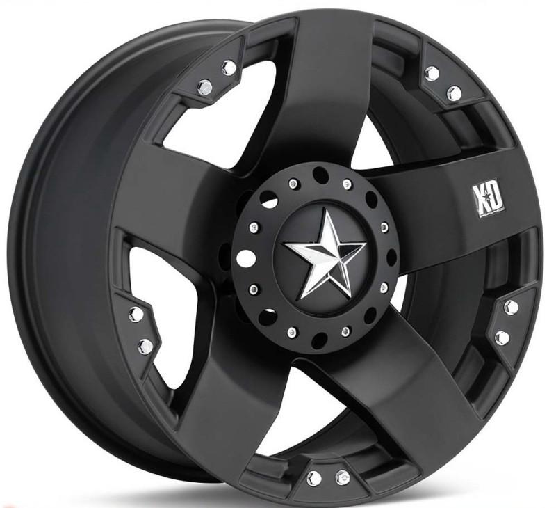 New 17x8 kmc xd rockstar black wheels rims 6lug chevy f150 truck 6x5.5 6x135 set