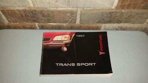 Original oem 1997 pontiac transport van owners manual book