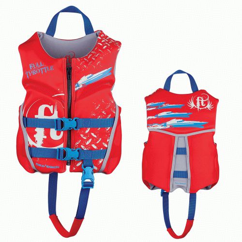 New full throttle 142500-100-001-15 hinged rapid-dry flex-back life vest - child