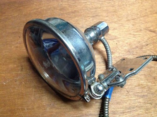 Vintage lamp early old search spot lamp light 6volt switch works glass lens nice