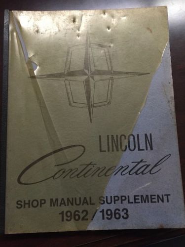 1961 lincoln continental shop manual &amp; 1962 supplement