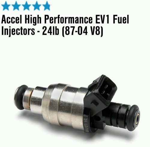 Accel high performance ev1 fuel injectors 24lbs. (87-04) v8