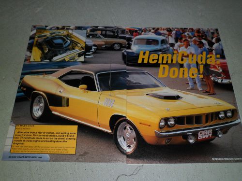 1971 plymouth hemicuda clone article / ad