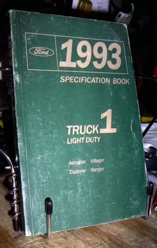 1993 ford truck specifications manual ranger bronco ii aerostar villager