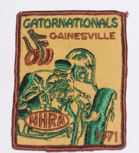 1971 gatornationals nhra drag racing patch - gainsville