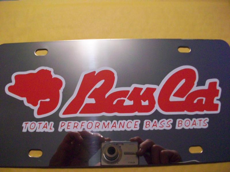 Basscat boat license plate