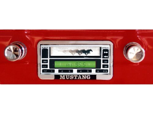 1964-1966 ford mustang usa-1 custom autosound radio (black face)