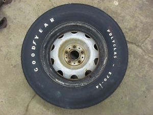 Original 1971 71 duster dodge demon 5x4 rallye wheel rim &amp; e70-14 tire spare 340