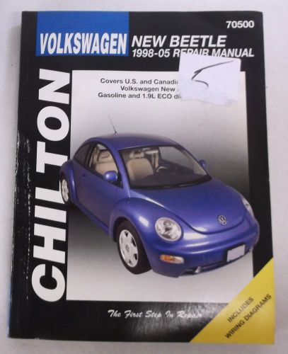 Chilton volkswagon new beetle 1998-05 repair manual #70500 with wiring diagrams