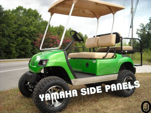 Yamaha golf cart  show quality diamond plate flat side panels