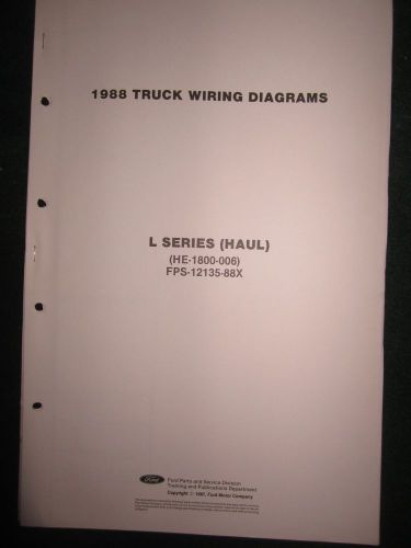 1988 ford l-series haul ln lt ll 7000 8000 wiring diagram manual schematic sheet