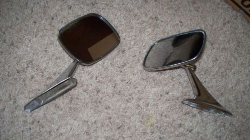 2 vintage chrome side view mirrors both different 15-2694 9826594
