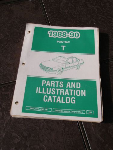 1988 1989 1990 pontiac lemans t parts catalog manual gse se dealer book oem