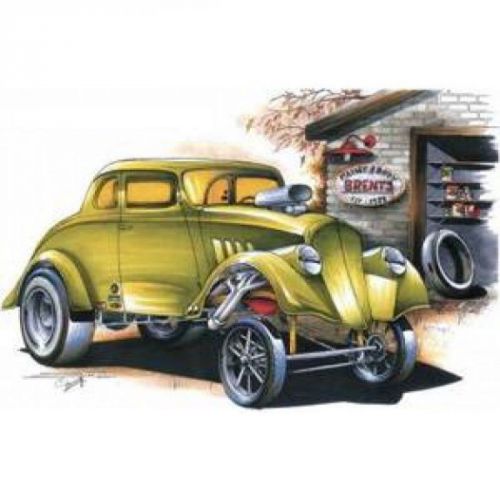 Classic car t shirt  (x-large) 1933 willy&#039;s gasser (brent gill  # pos-279)
