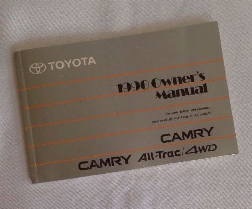 Factory original oem 1990 toyota camry owner&#039;s manual nice condition!