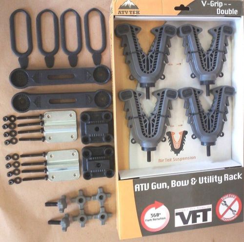 Double v grip gun and bow rack rifle shot gun utilitytool soft case atv tek