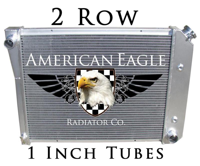72-74 chevy camaro / 72-73 chevy chevelle 1" tubes aluminum radiator & fan ae571