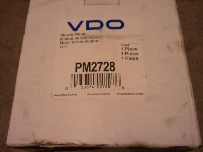 New in box vdo blower motor pm2728 chevy gmc 