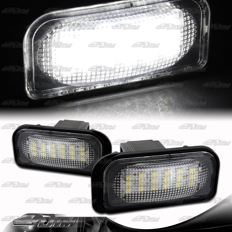 2001-2007 mercedes-benz c-class 12v 18 smd led white license plate lamp lights