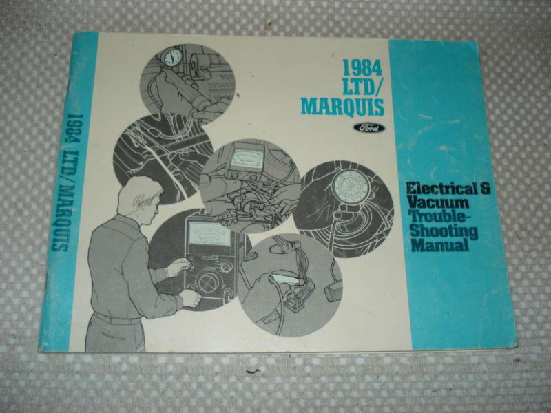 1984 ford mercury car electrical and vacuum troubleshooting manual shop service