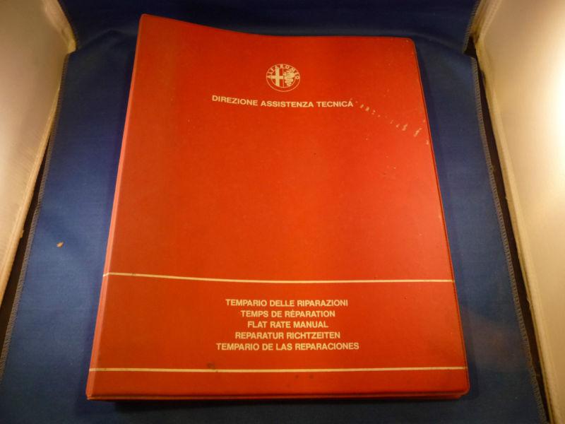 alfa romeo flat rate manual published march 1977 for all models
