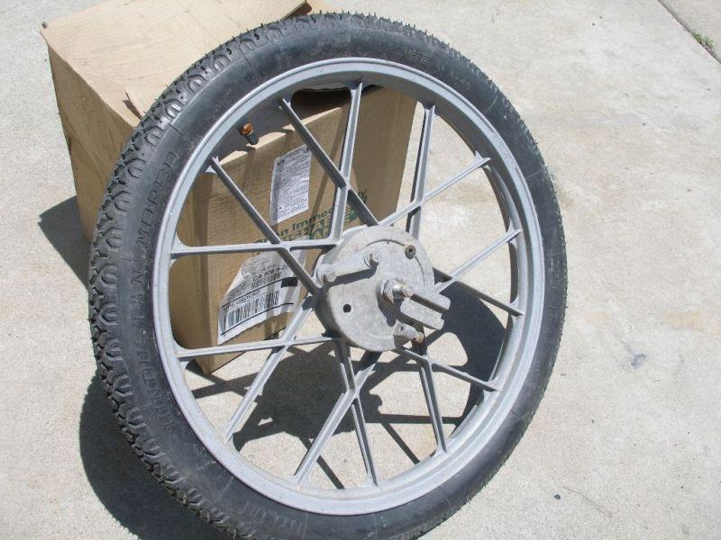 Vespa piaggio moped seat, front wheel with brake & tire