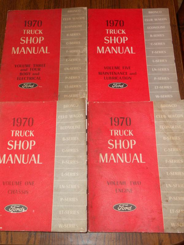 1970 ford truck & bronco shop manuals / original fomoco books