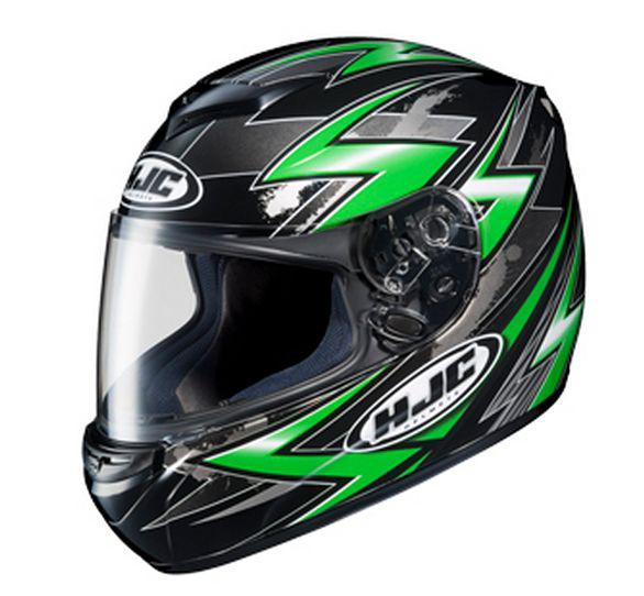 Hjc motorcycle helmet - green, xl (cs-r2)