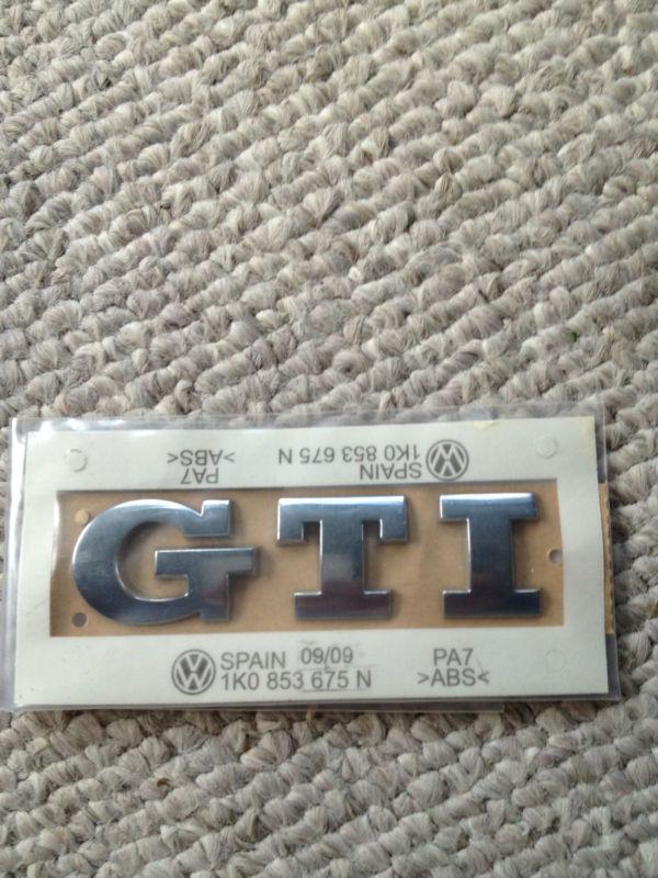 Gti chrome decal for the trunk lid.  its made for  2006 & up.