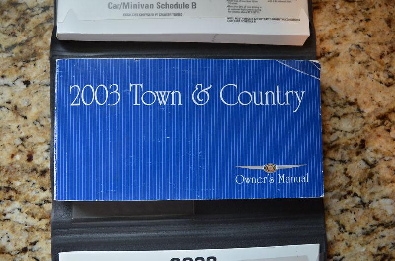 Chrysler town and country 2003 town and country owners manual