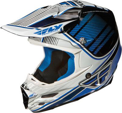 Fly racing f2 carbon helmet - canard blue/white/black xs