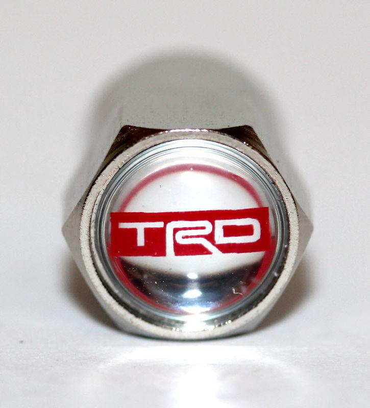 4x trd silver tire valve stem caps scion tc xa xb xd turbo free shipping