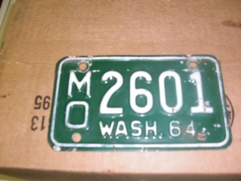 1964 washington motorcycle plate harley indian triumph bsa norton scout ajs