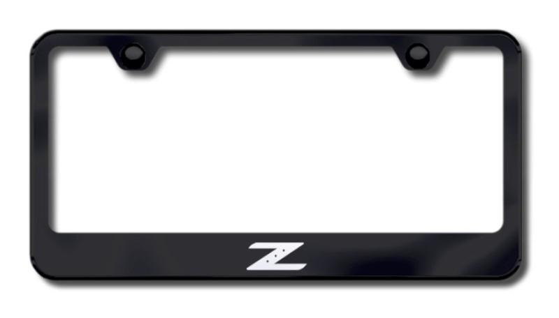 Nissan z laser etched license plate frame-black made in usa genuine