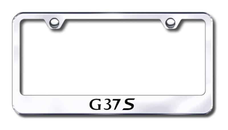 Infiniti g37s  engraved chrome license plate frame -metal made in usa genuine