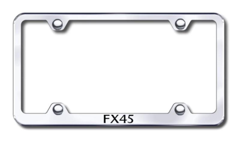 Infiniti fx45 wide body  engraved chrome license plate frame -metal made in usa