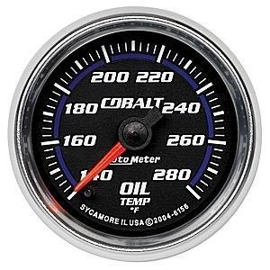 Autometer 2in. oil temp; 140-280 f; fse; cobalt