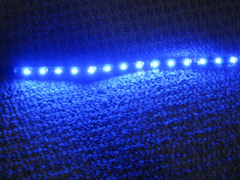 2pcs 120cm 4ft car vehicle 72smd led blue waterproof flexible strip `lights lamp