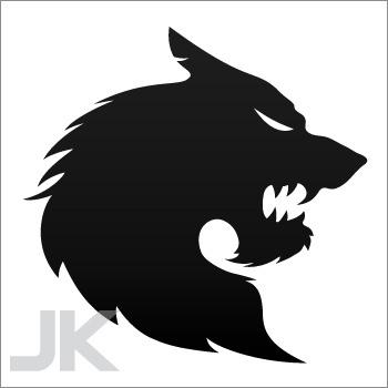 Decal stickers wolf wolves angry aggressive carnivore head open mouth 0502 ka42x